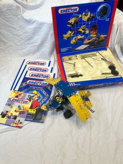 Vintage Meccano Erector Set (353 Parts / Motorized Kit)