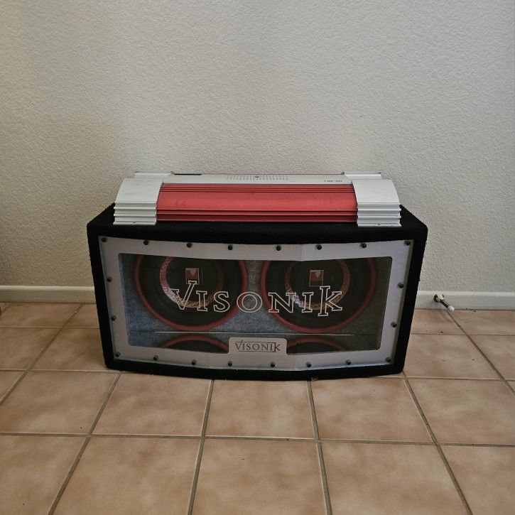 Visonik V103BP Subwoofer Inclosure And V2608 Amp