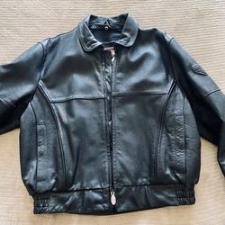 Leather Bomber Motorcycle Jacket First gear