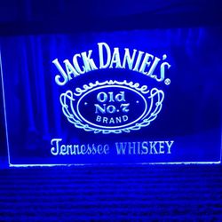 JACK DANIELS LED NEON BLUE LIGHT SIGN 8x12
