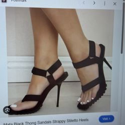 Mata High Heeled Sandals With Square Toe (size 9)