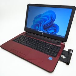 HP 15.6” laptop / Windows 11 / SSD / WiFi / Camera / HDMI / CD-DVD / Charger