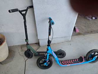 Boy girl scooters