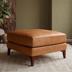 Essex Leather Ottoman