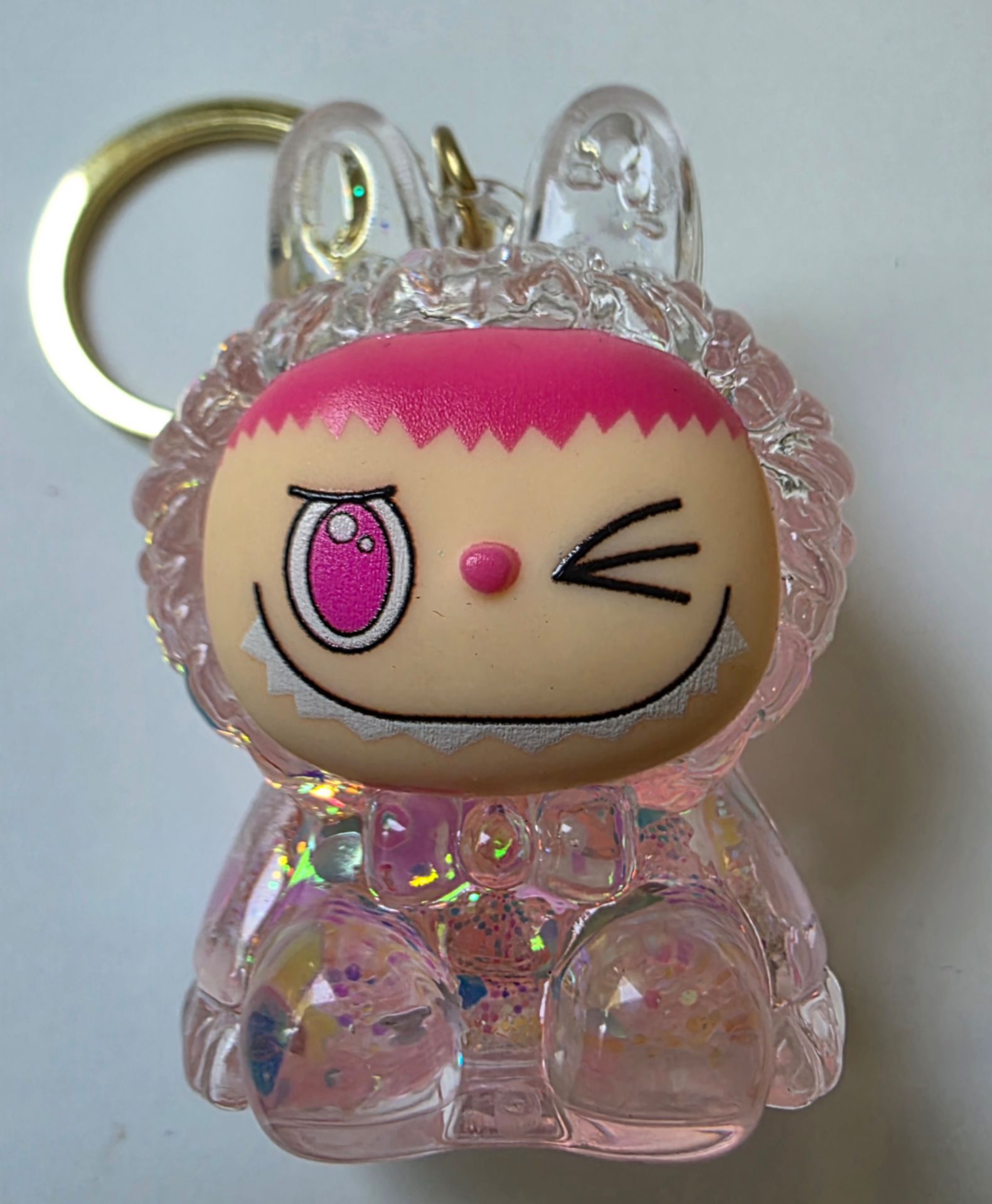 Pop Mart Labubu glitter 3D keychain