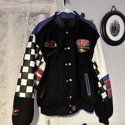 vintage 90s Jeff Gordon DuPont Motorsports NASCAR Winston Cup Reversible Jacket