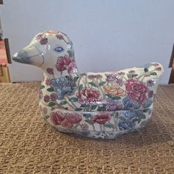 VINTAGE HAND-PAINTED DUCK BOWL