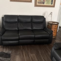 Reclining Leather Sofa