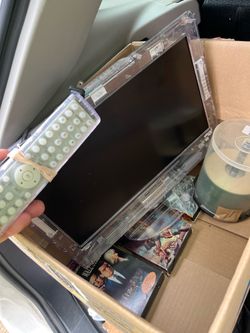 Clear mini tv and remote
