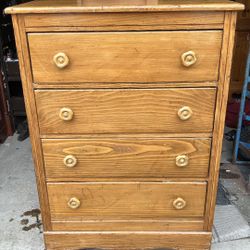 solid wood 4 drawers dresser brown L28”*D21”*H43”(address in description)