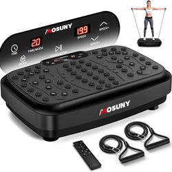Vibration Plate Exercise Machine, 7 Modes Vibration Plate for Lymphatic Drainage Weight Loss 450 Lbs Capacity, Full Body Workout Shake Platform with 1