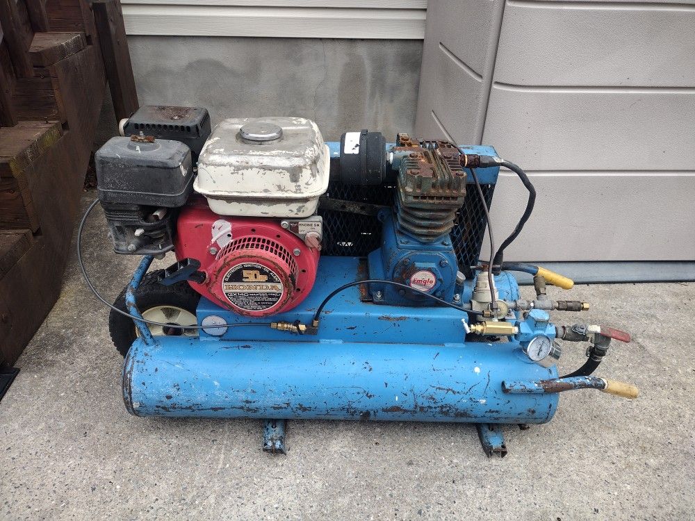 EMGLO GAS AIR COMPRESSOR.. POWERED BY HONDA