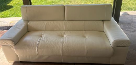 White Leather Couches