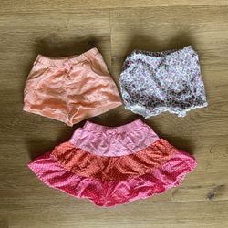 BUNDLE Baby Girl Shorts/ Skirt Size 6-12 Months
