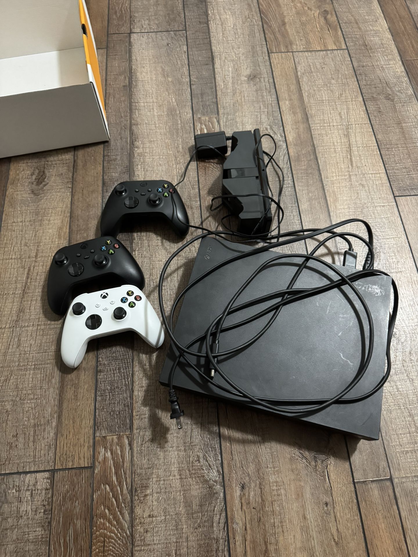 Xbox One X Console And Controllers