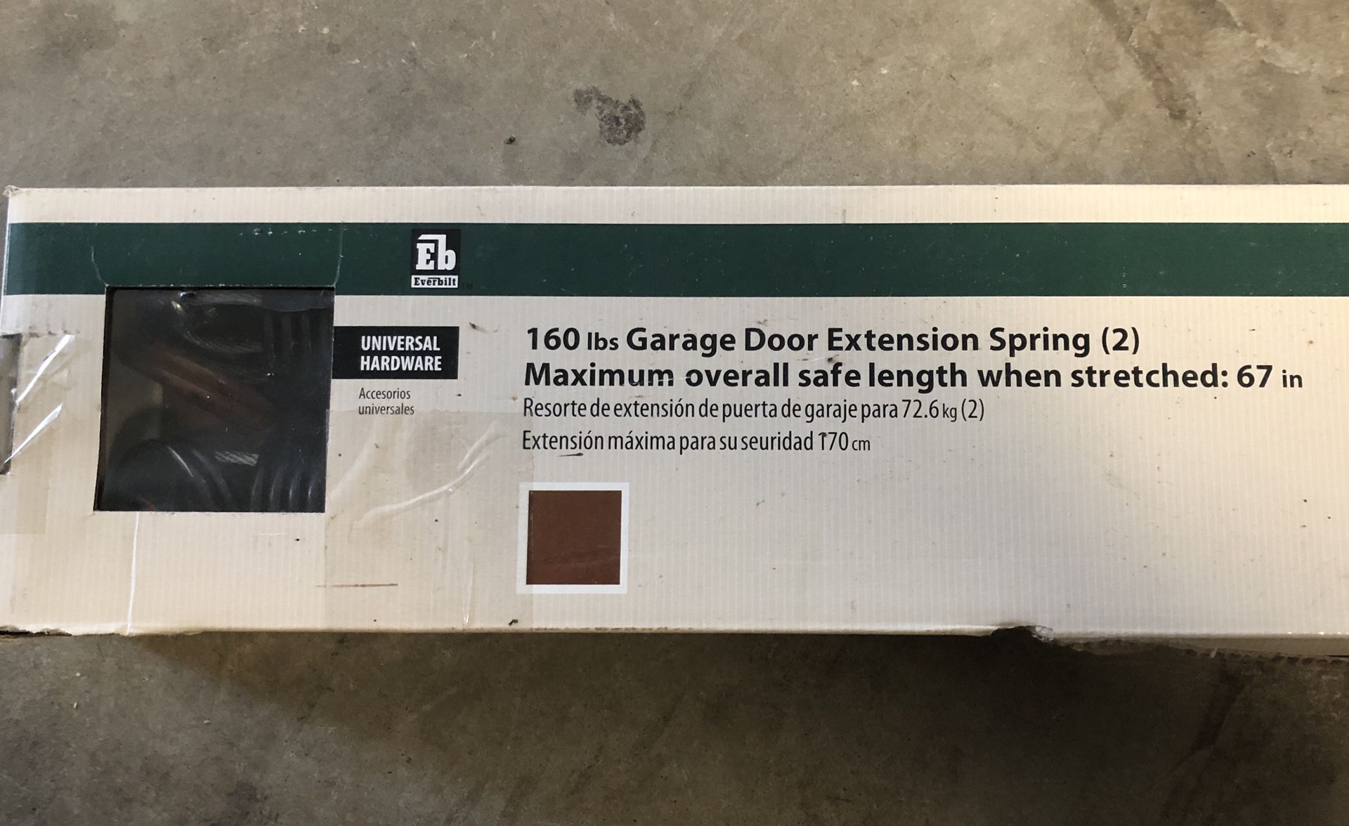 Garage door extension springs