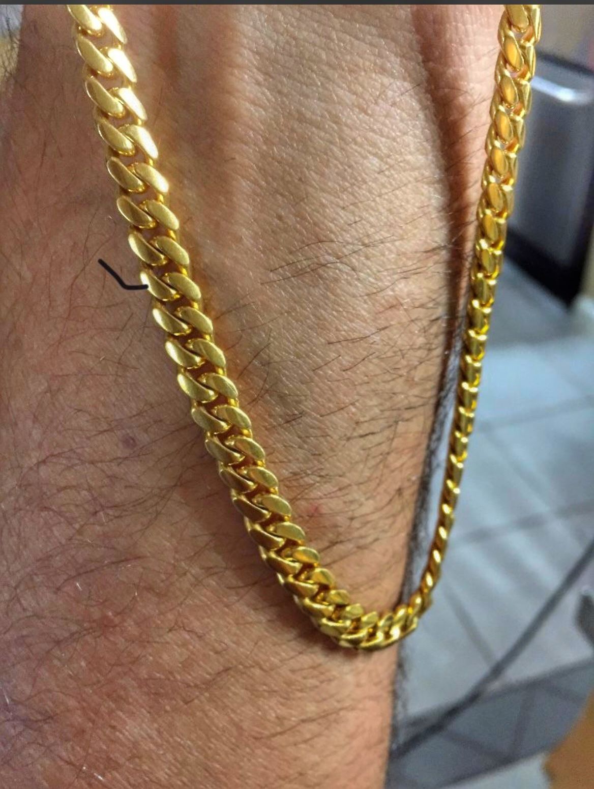 18kt Yellow Gold Miami Cuban Link Chain Made In Italy
