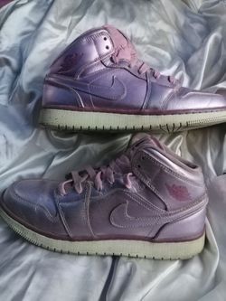Pink glossy Air Jordans Shoes size 6.5y