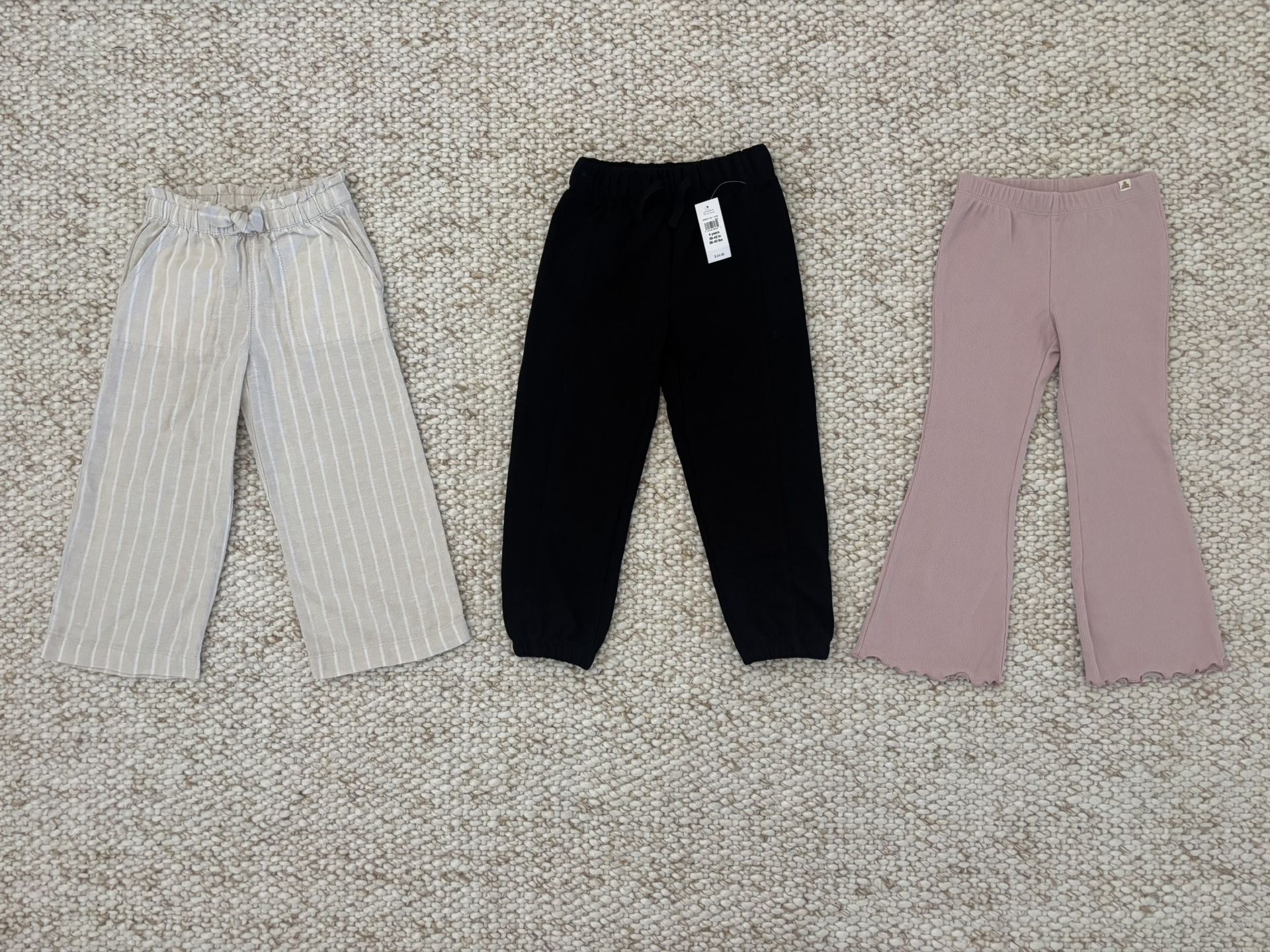 3-Piece Gap Toddler Pants Lot 4T β NWT Joggers, Bell Bottoms, Striped