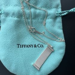 Authentic Tiffany & Co. Sterling Silver DIAMOND Necklace
