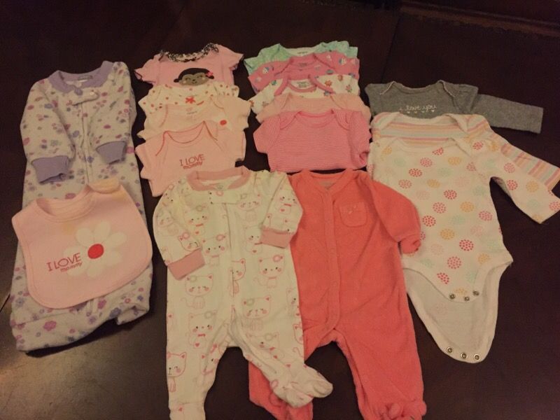 Newborn lot girls baby clothes