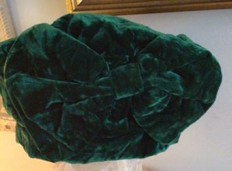 Crushed Velvet Oversized Bow Cloche