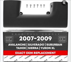 T1A Passenger Side Automotive Grab Pull Handle - Compatible with 2007-2009 Chevrolet Avalanche, Silverado, Suburban, Tahoe, GMC Sierra, Yukon XL - Dur
