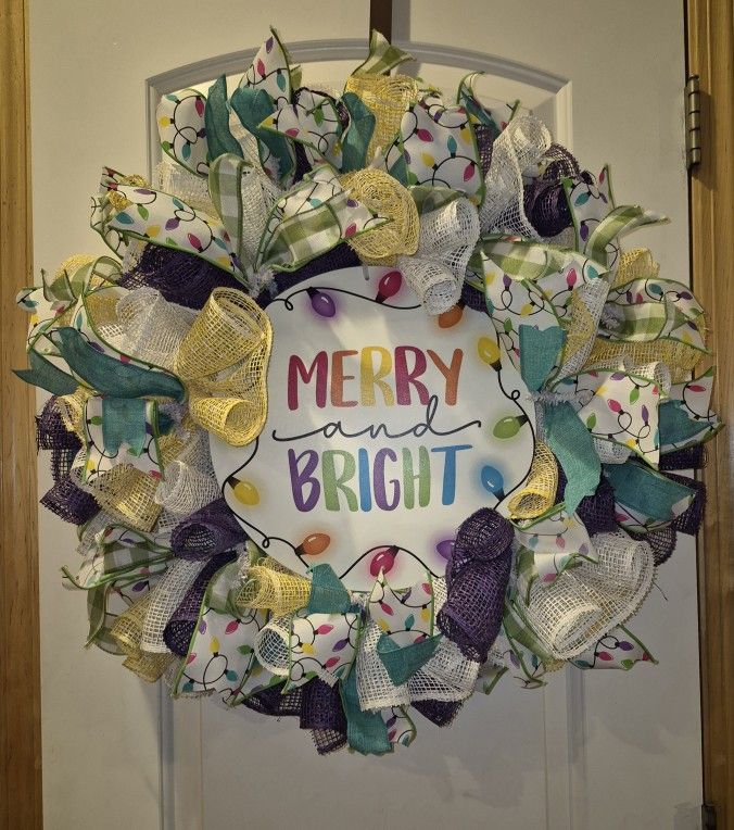 Merry & Bright Christmas Wreath