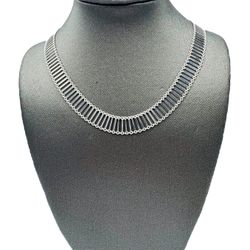 14k White Gold Necklace And Bracelet 