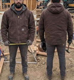 Carhartt J141 DKB Dark Brown Sierra Jacket Sherpa Lined Workwear Mens 2XL Vintage