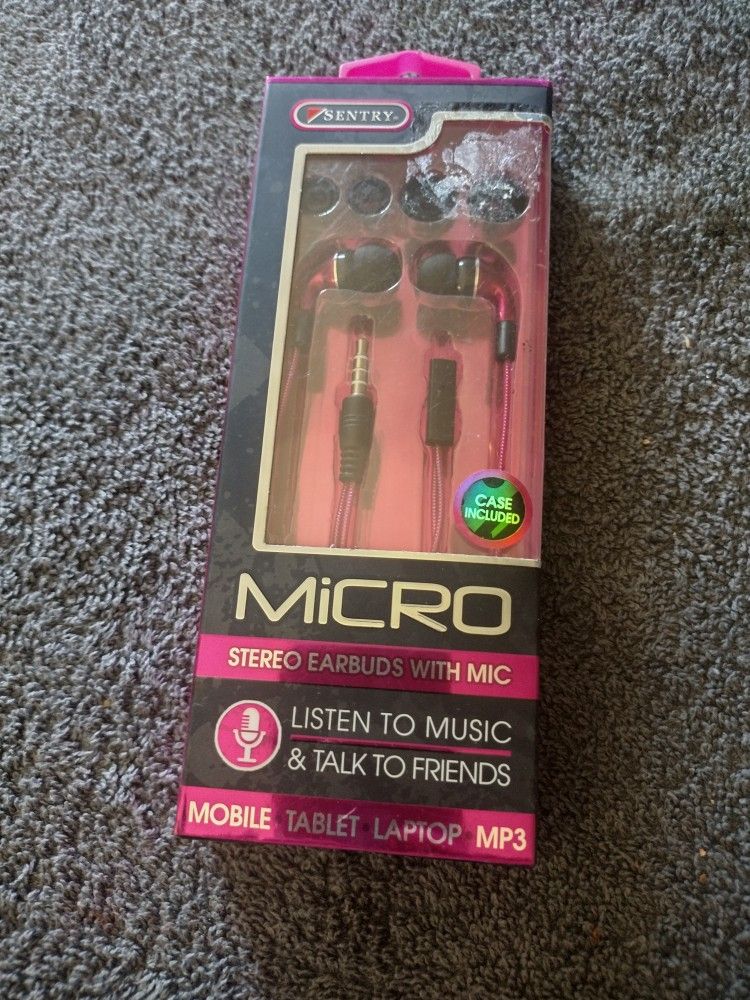 New Sentry Micro Stereo Earbuds With Mic