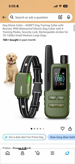 New in box Dog Shock Collar - 4500FT Dog Training Collar with Remote, IPX8 Waterproof Electric Dog Collar with 4 Training Modes, Security Lock, Rechar