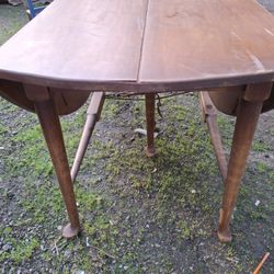 Antique Fold Away Table Solid Cherry