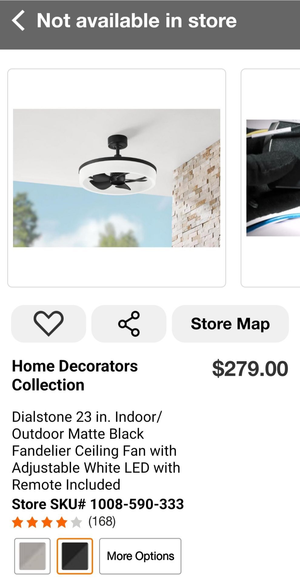 BRAND NEW Home Decorators Collection 23" Dialstone Indoor/Outdoor Ceiling Fan