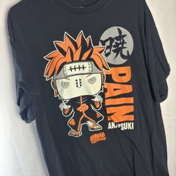 FUNKO POP TEEs TSHIRT XL NARUTO SHIPPUDEN PAIN AKATSUKI EXCLUSIVE GAMESTOP