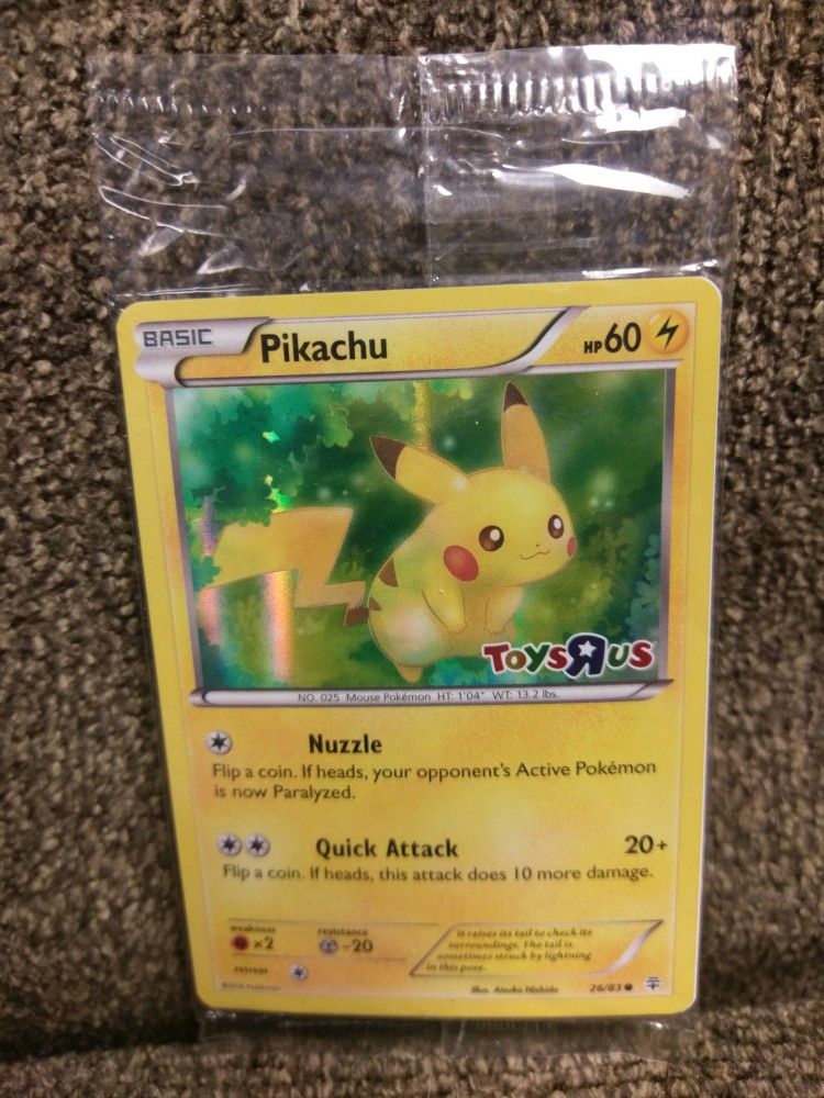 Pokemon Pikachu Toys R Us Exclusive Card