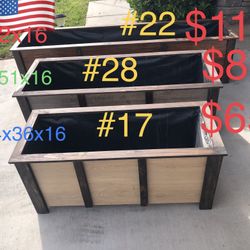 Wood Planter Box Garden Raised Pots 
