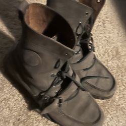 Grey Polo Ralph Lauren Boots 