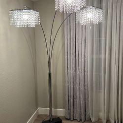 tall 3 arm arching floor lamp 