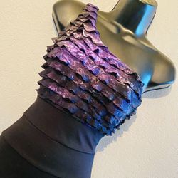 XXI, Purple & Black One Shoulder Dress, Size S/P