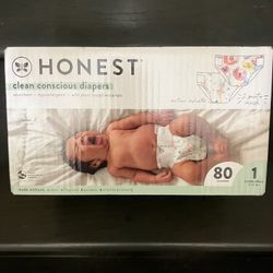 Sz 1 Honest Diapers (Sealed box) FREE