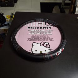 "NEW " Hello Kitty Steering Wheel Cover - Easily Slips Onto Most Steering Wheel Diameters 14.5-15"