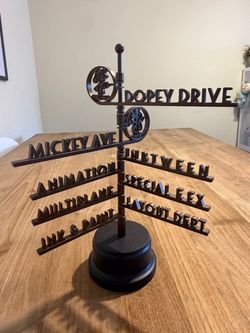 Walt Disney Studios Street Sign Miniature Disney 100