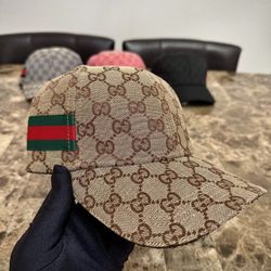 GG Brown Monogram Adjustable Size Designer Hat 