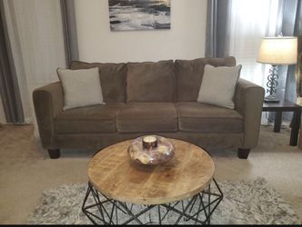 Brown Micro Suede Sofa
