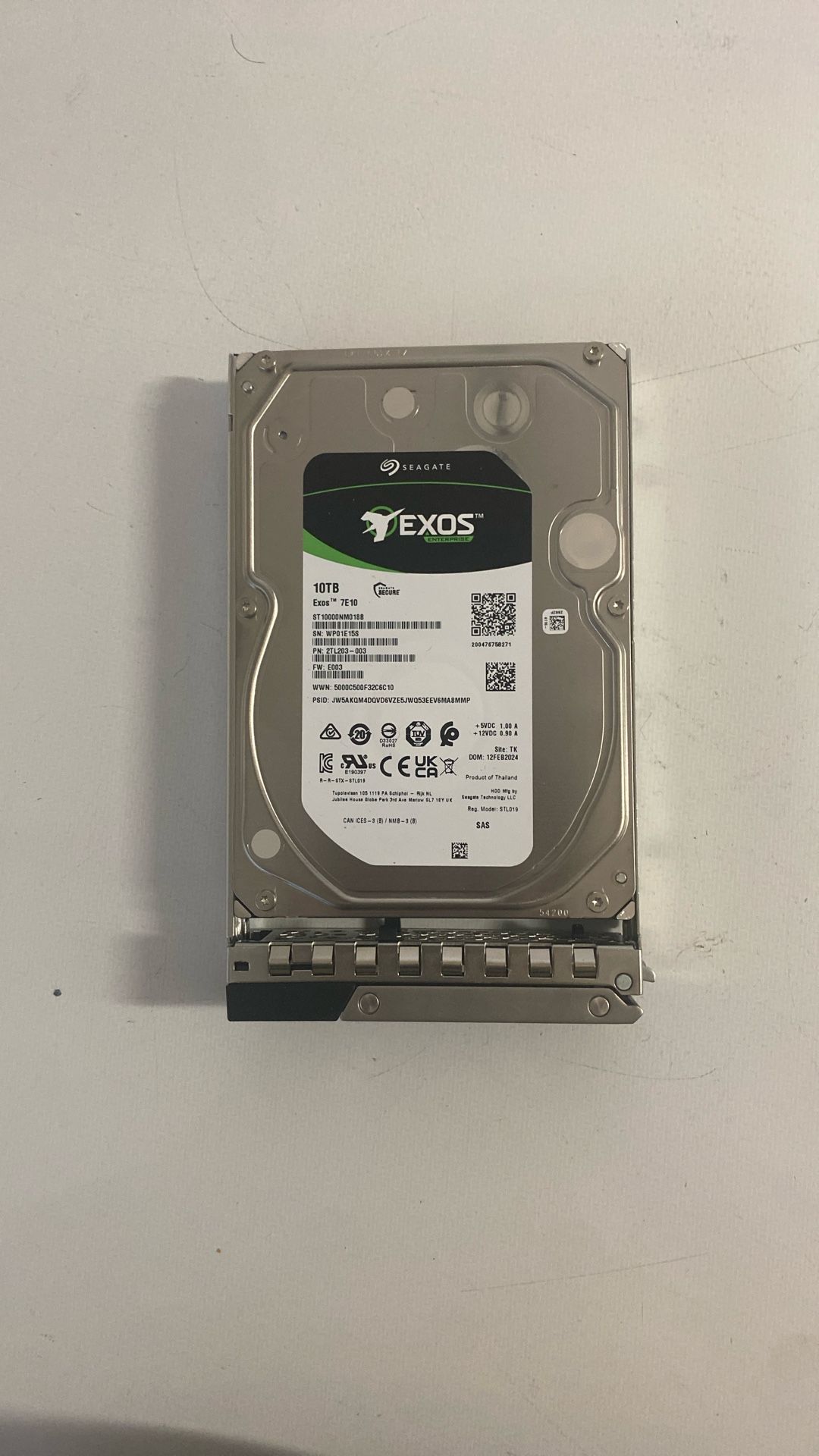 Dell/ Exos 7E10 10TB 3.5” SATA hDD