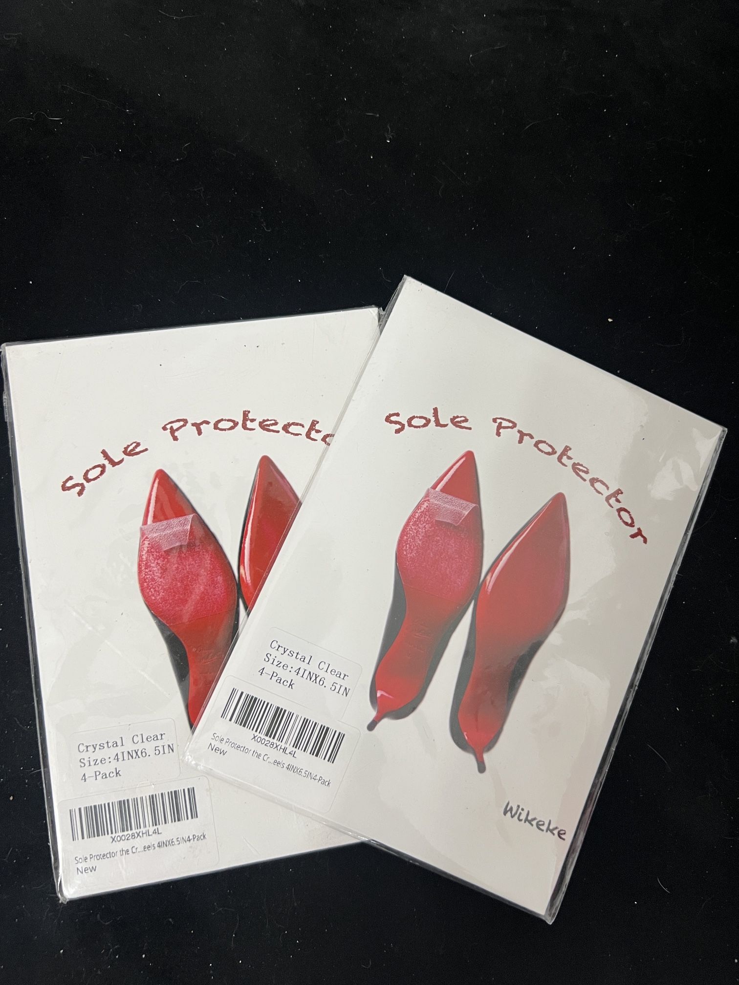 Clear Sole Protectors — 2 packs, both new and unopened