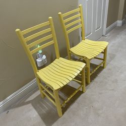 Vintage Shaker Style Slatted Seat Child Chair 