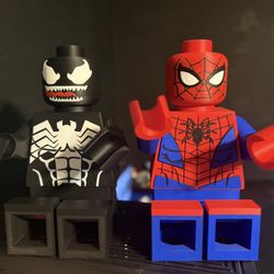Venom And Spiderman Giant Lego 3-D Printed Figures