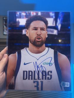 Klay Thompson Dallas mavericks 8x10 Autographed BAS $60